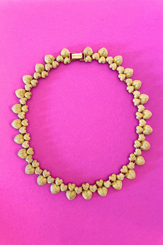 Collier doré coeurs