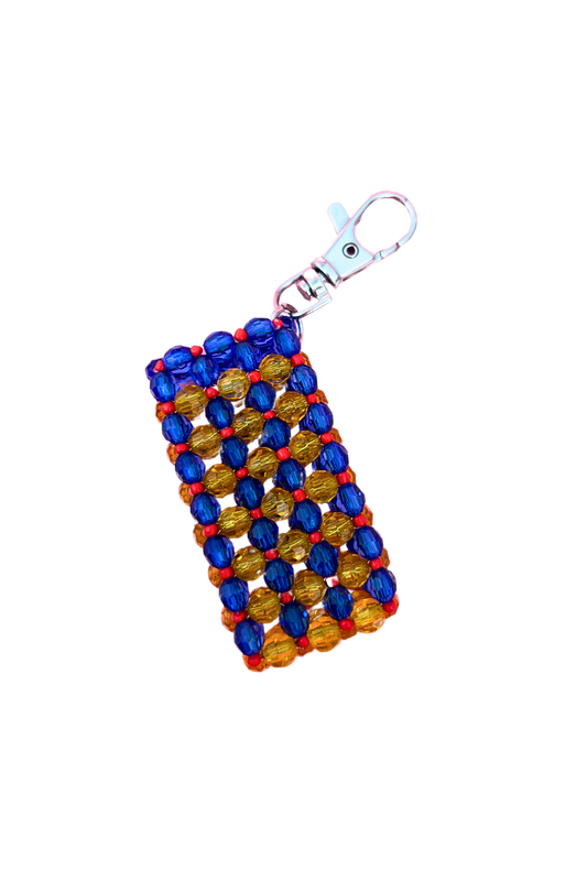 Étui à briquet jaune et bleu