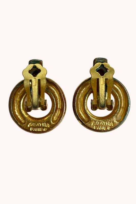 Clips dorés Agatha