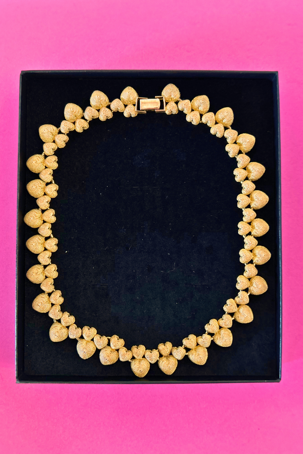 Collier doré coeurs