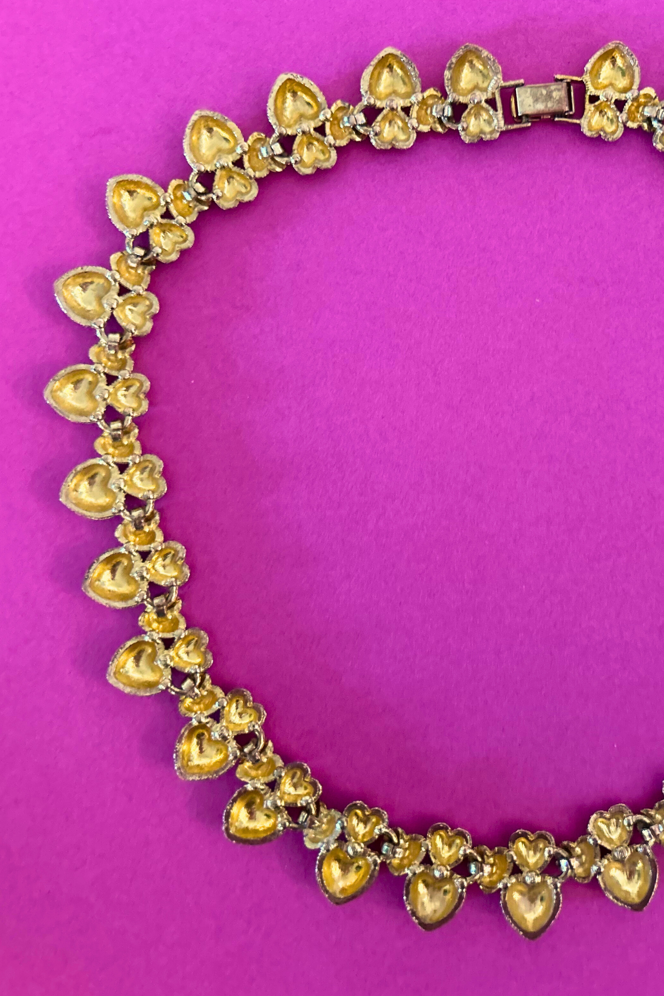 Collier doré coeurs