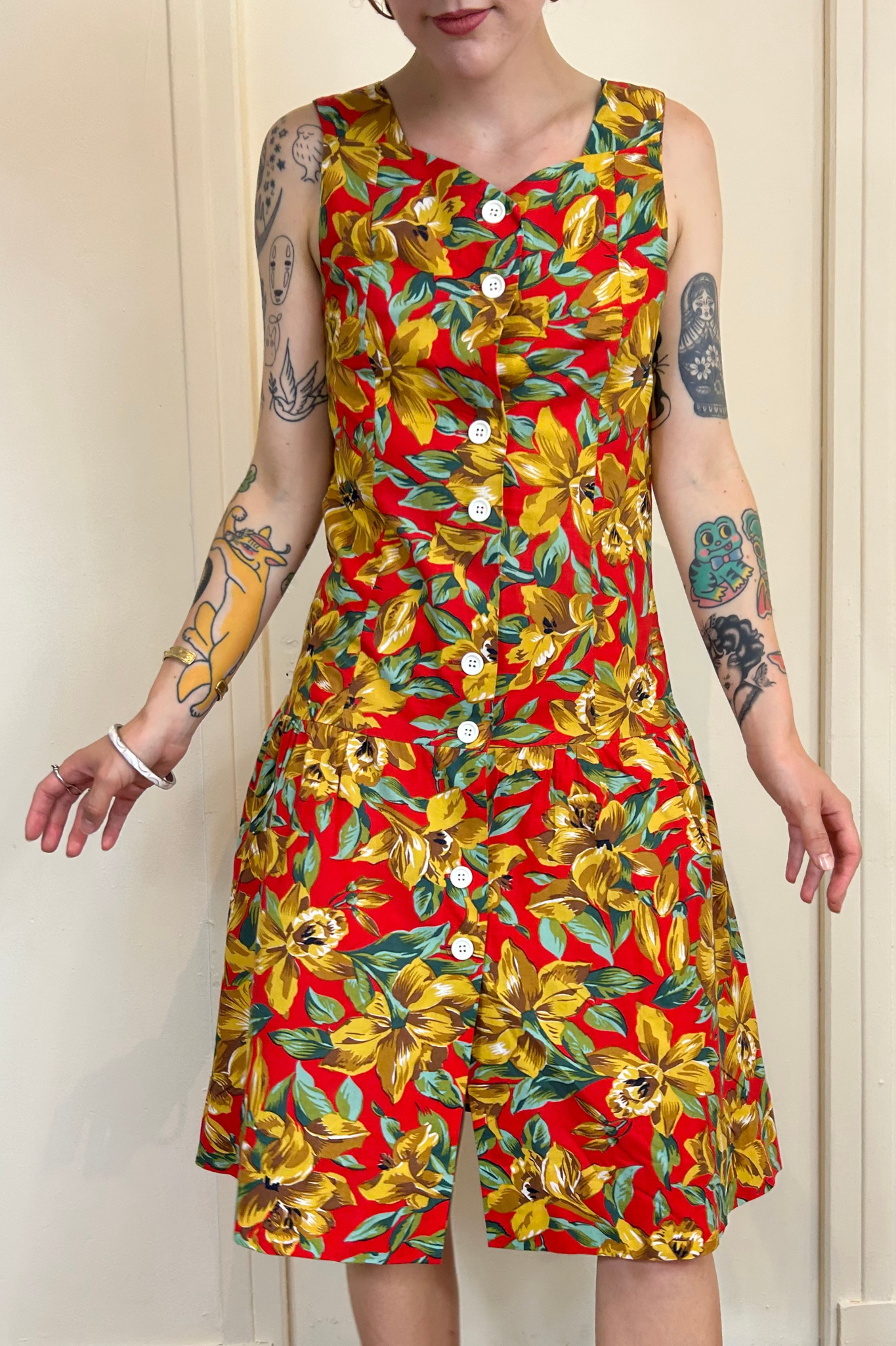 Robe à fleurs 90s T.36/38