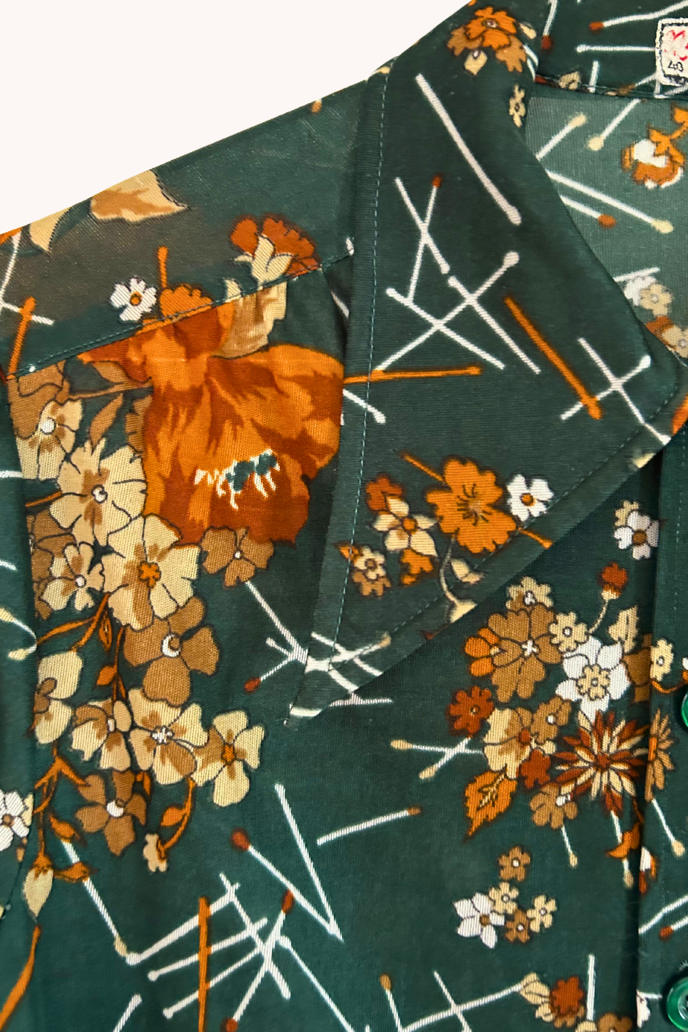 Chemise verte 70s T.38