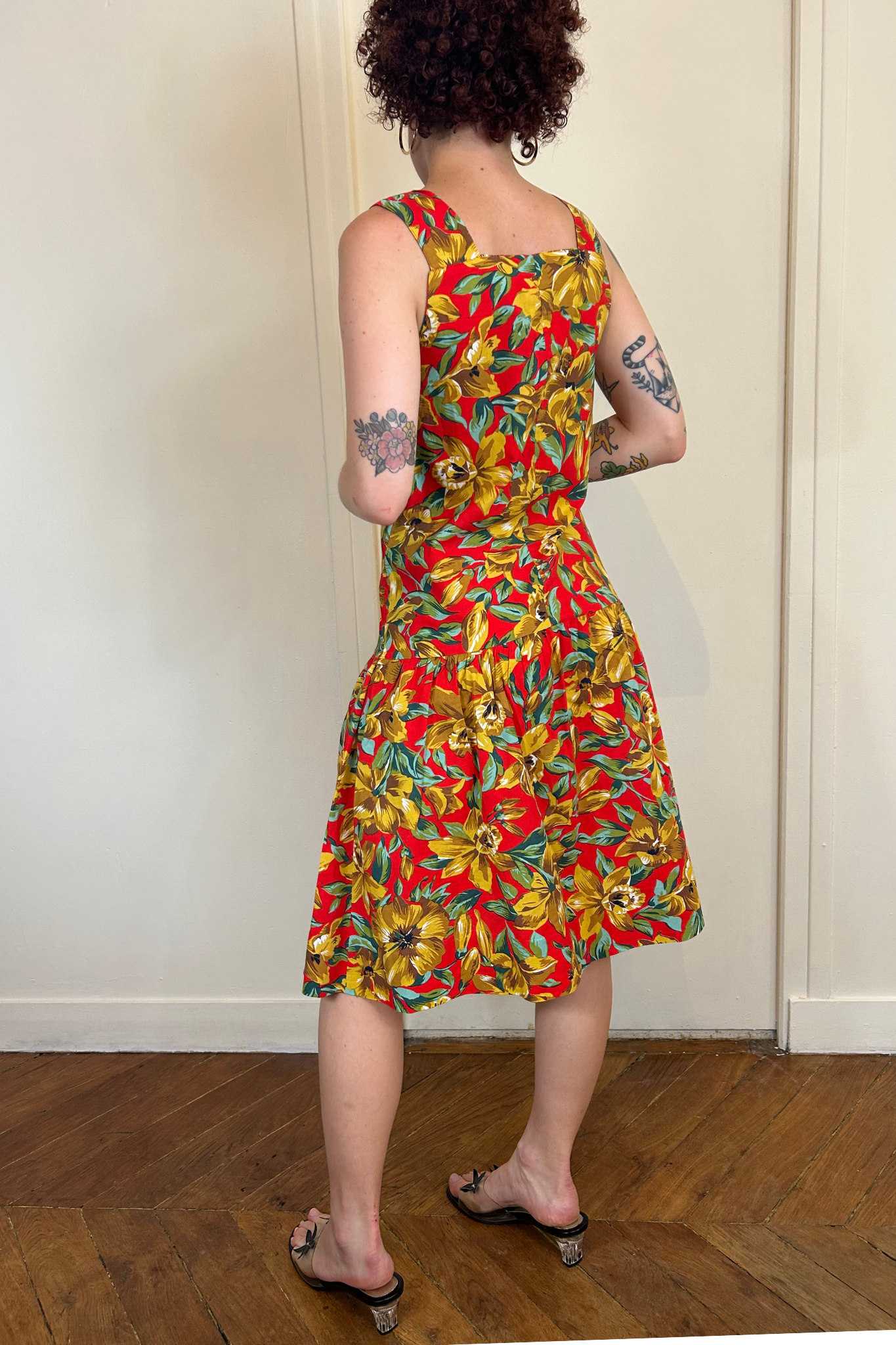 Robe à fleurs 90s T.36/38