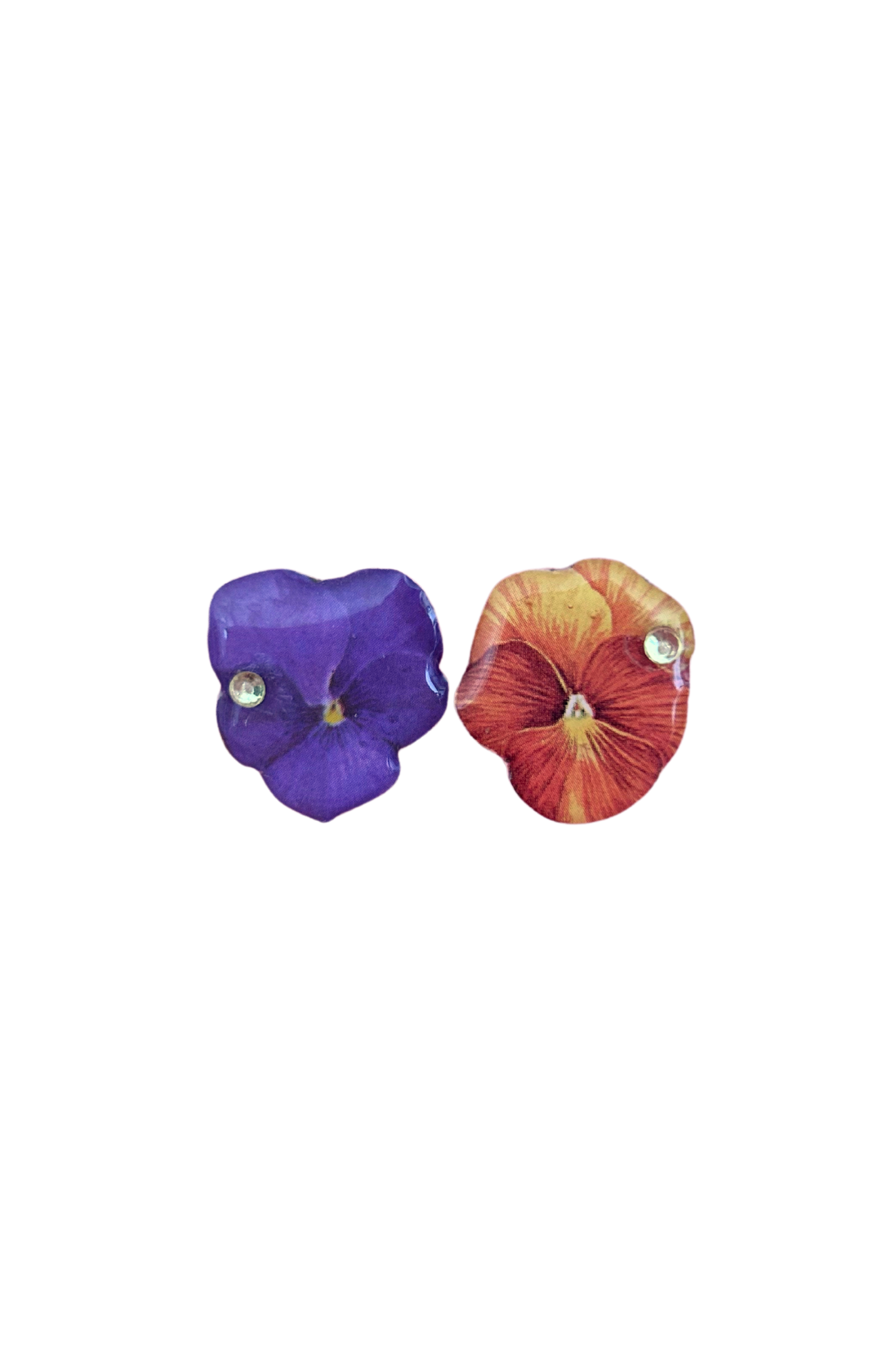 Boucles d'oreilles Pensées