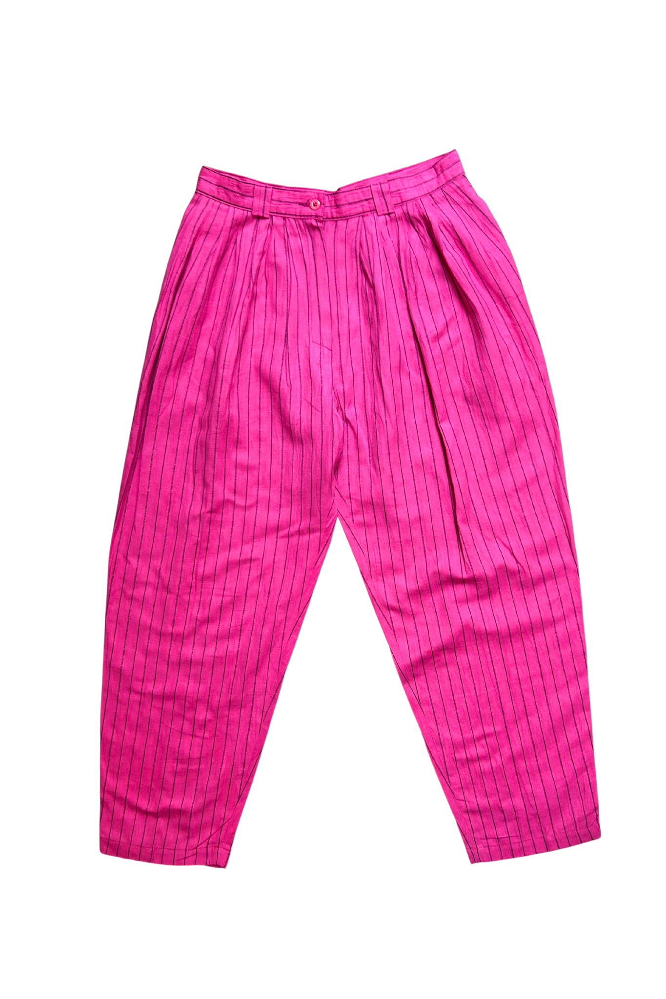 Pantalon fushia rayé T.36/38