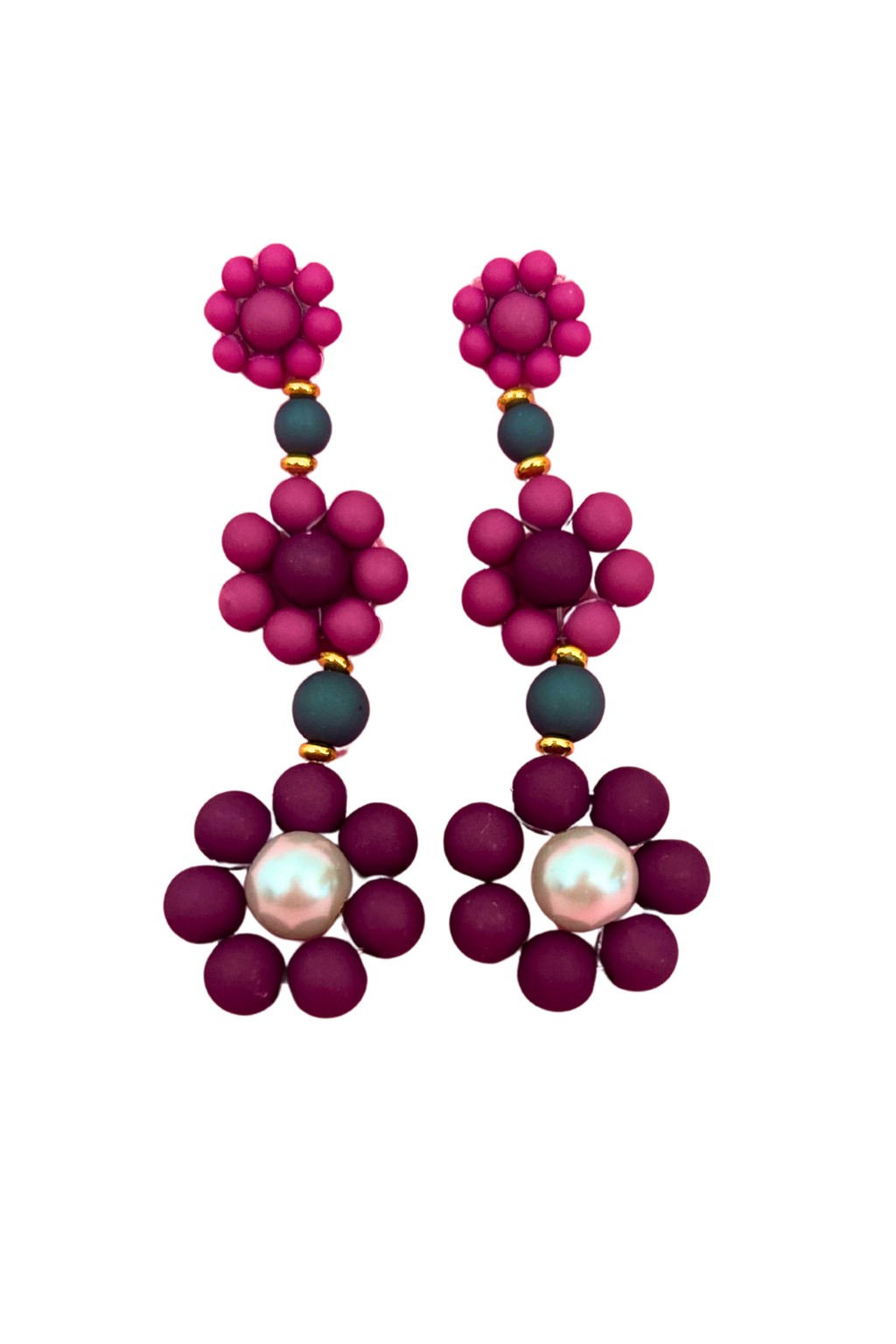 Boucles d'oreilles Flora maxi mates
