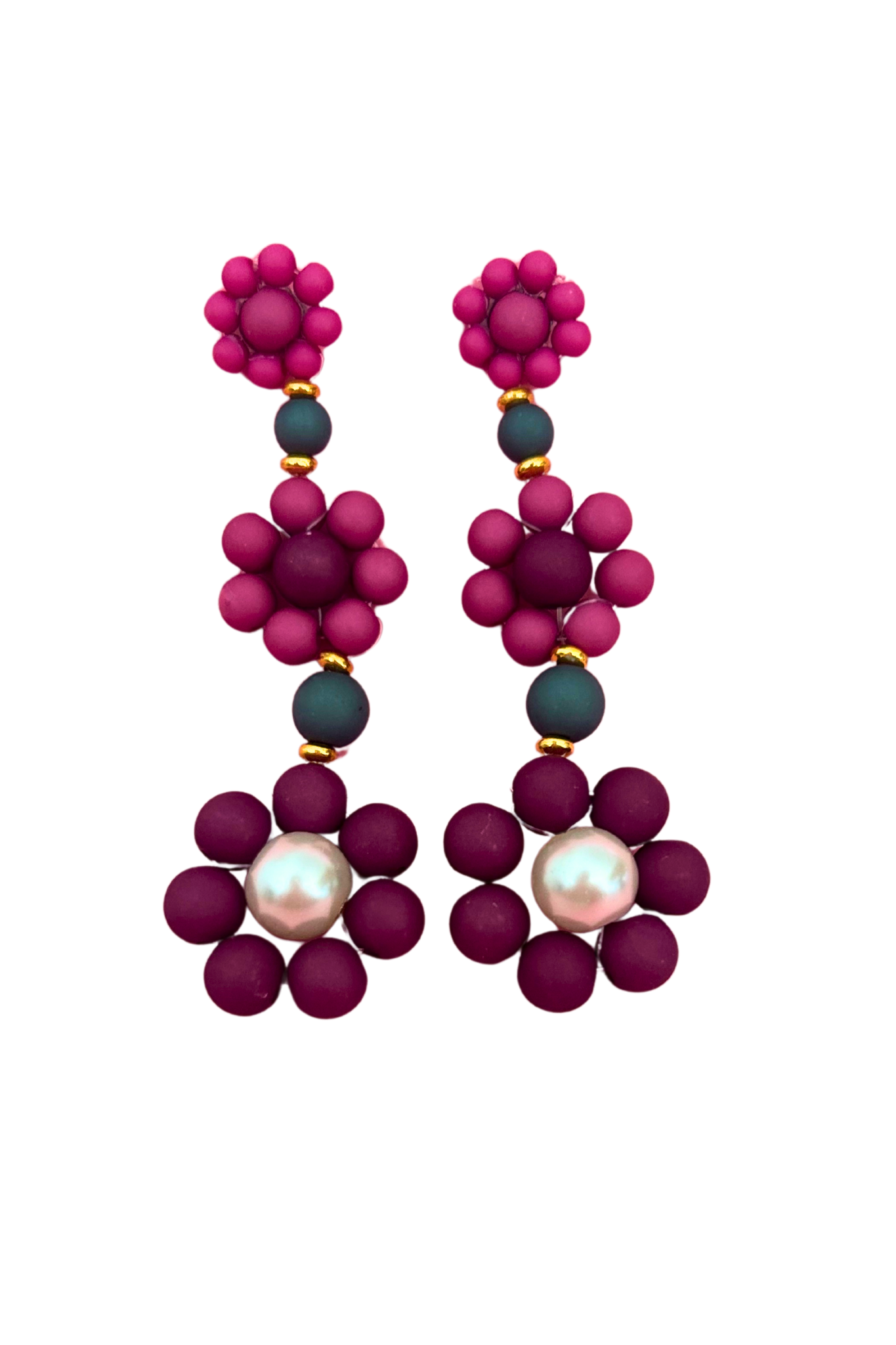 Boucles d'oreilles Flora maxi mates