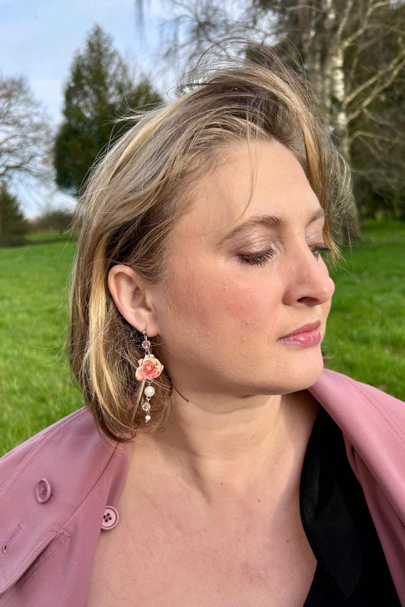 Boucles d'oreilles Eau de Rose