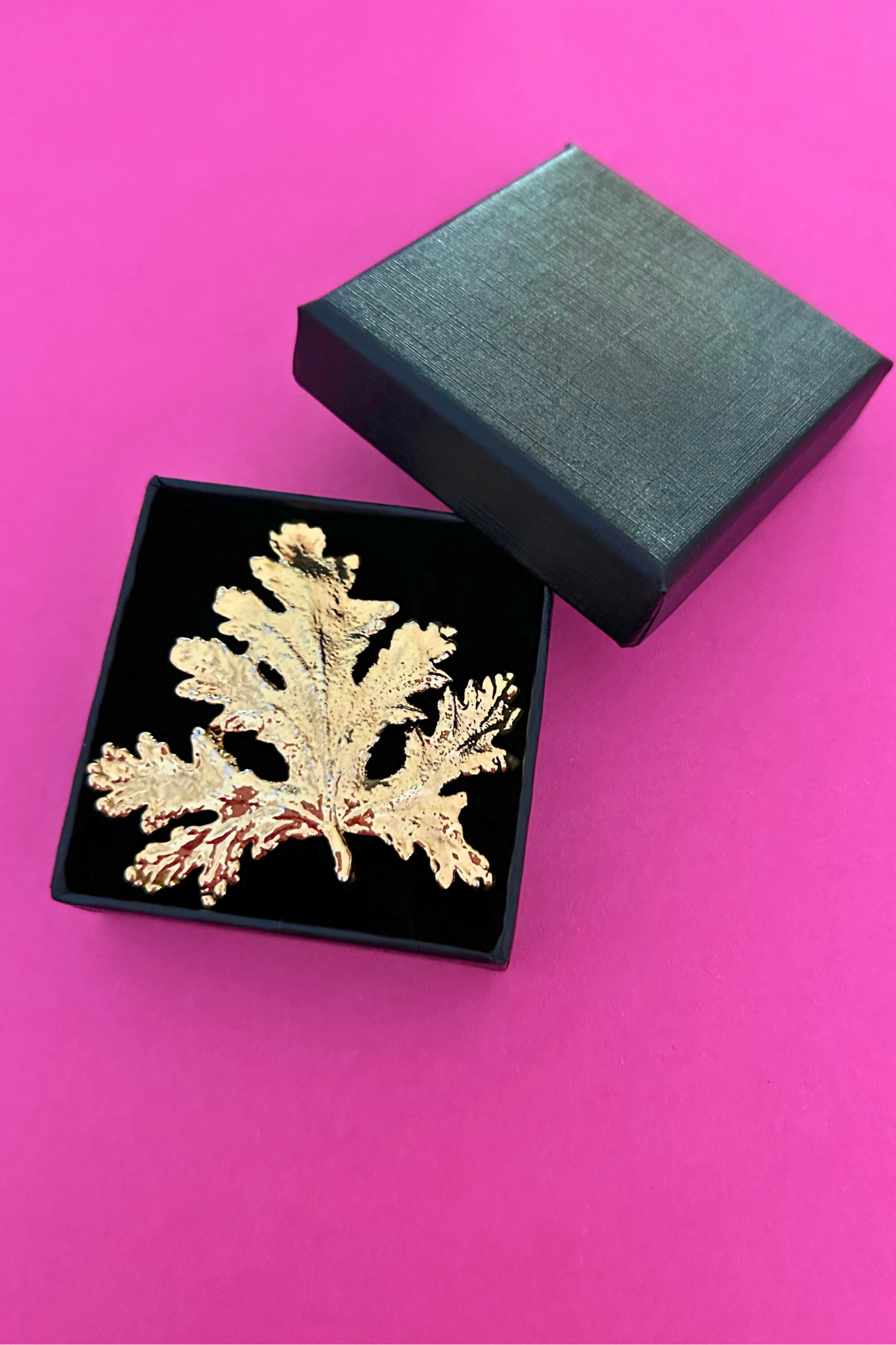 Broche feuille de vigne