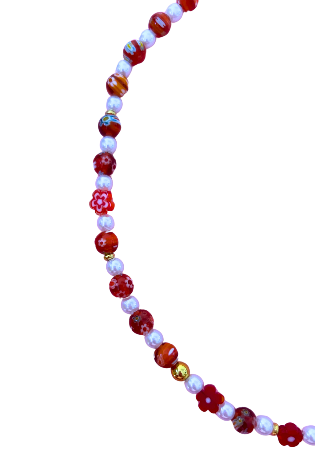 Colliers Millefiori rouge