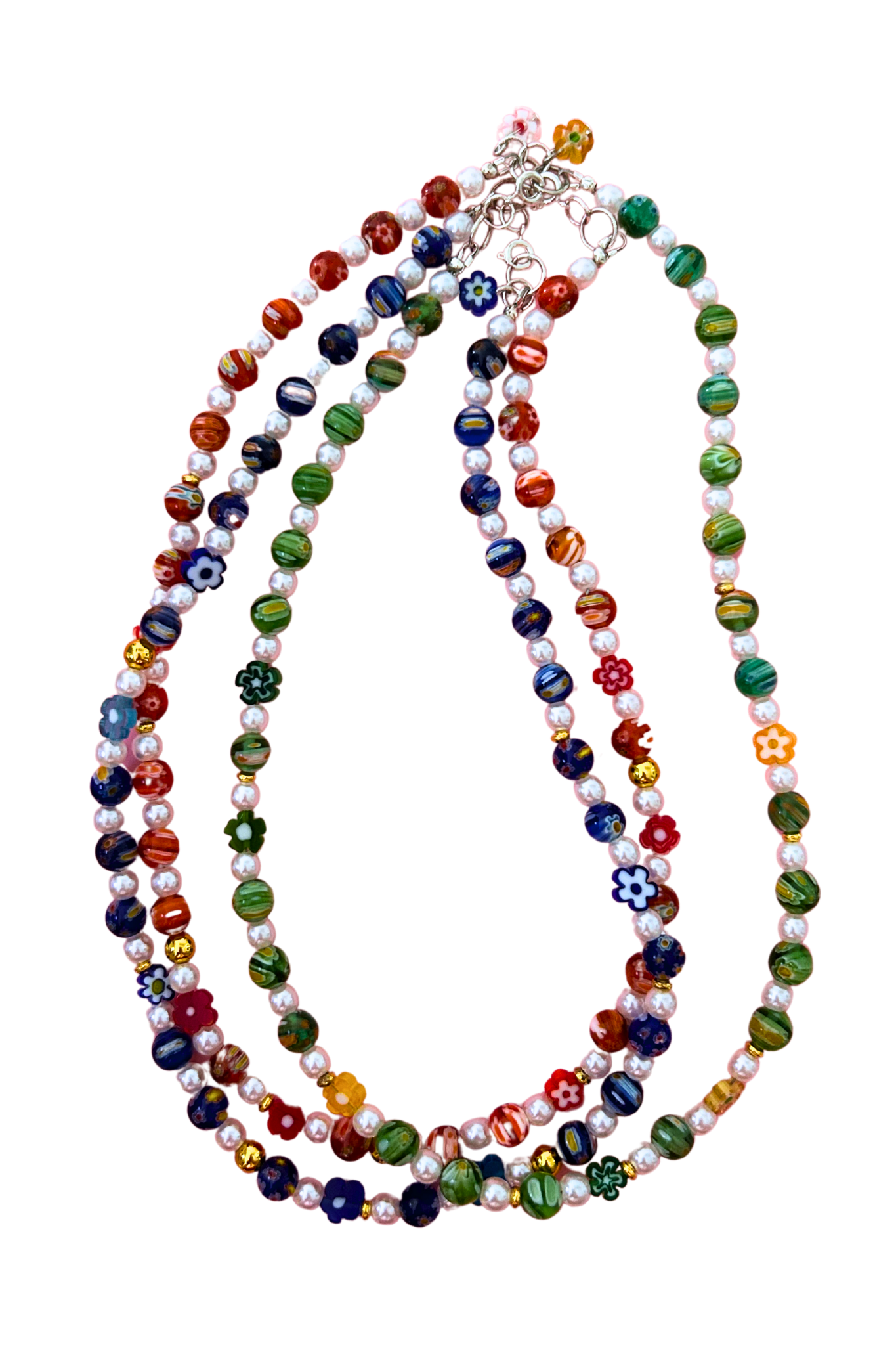 Colliers Millefiori rouge