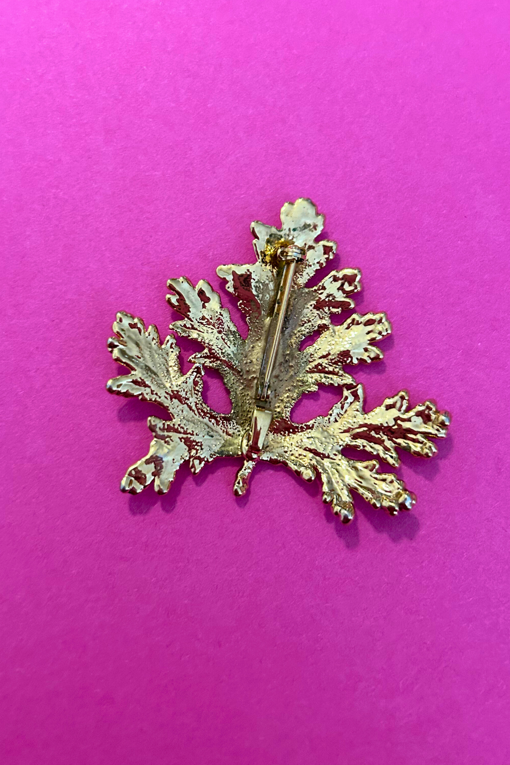 Broche feuille de vigne