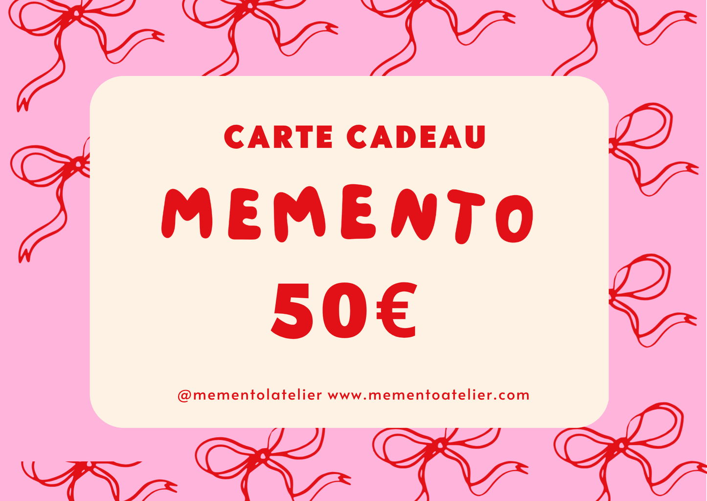 Carte-Cadeau Memento