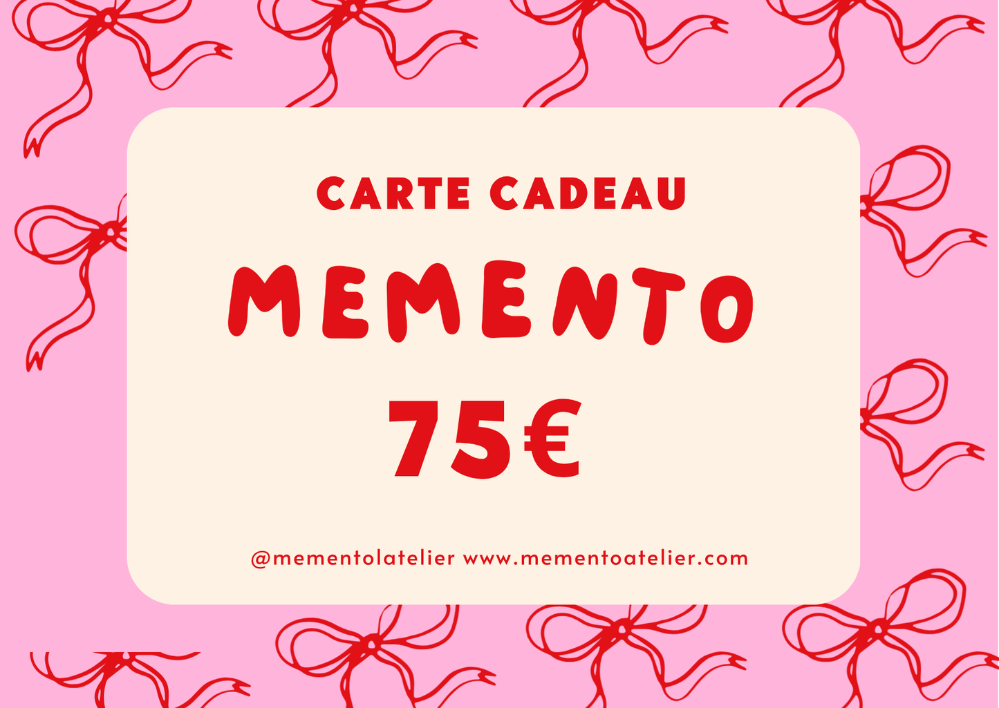 Carte-Cadeau Memento