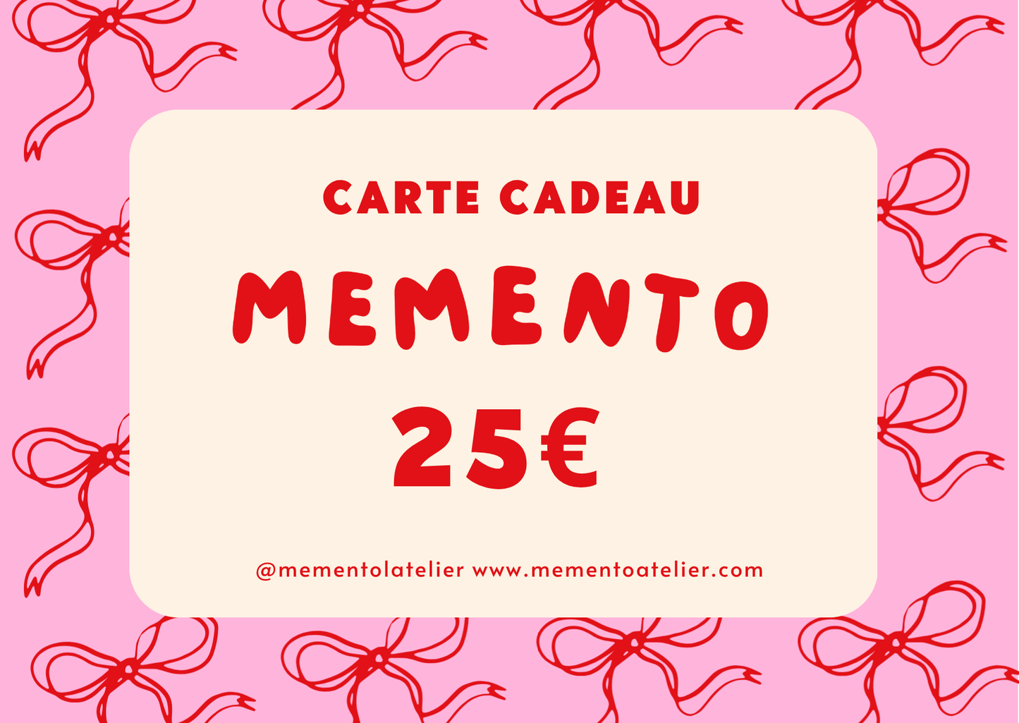 Carte-Cadeau Memento